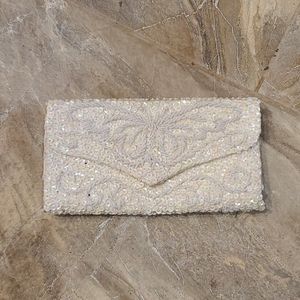 Antique beaded clutch